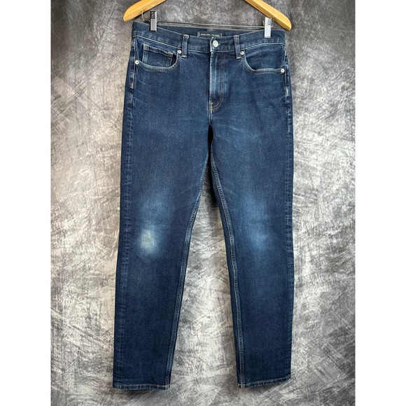 Everlane Other - Everlane Uniform The Athletic Jean Mens 30x30 Dark Blue Organic Cotton Denim